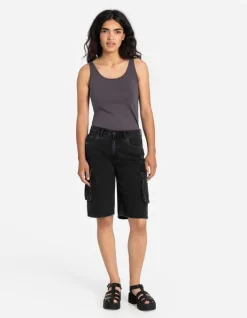 Online Bermuda - Aufgesetze Taschen Damen Jeans