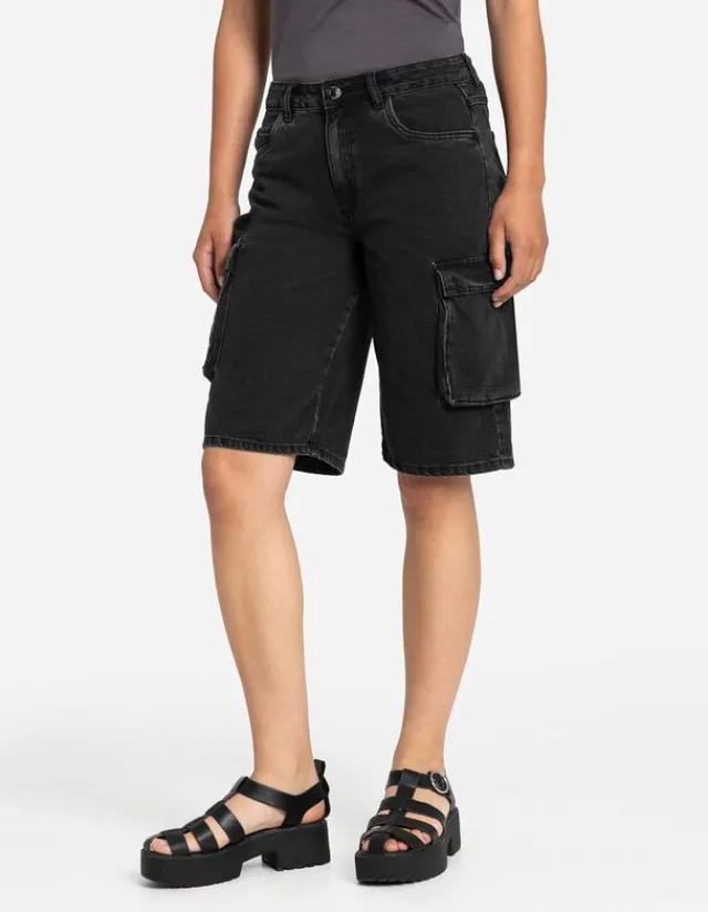 Online Bermuda - Aufgesetze Taschen Damen Jeans