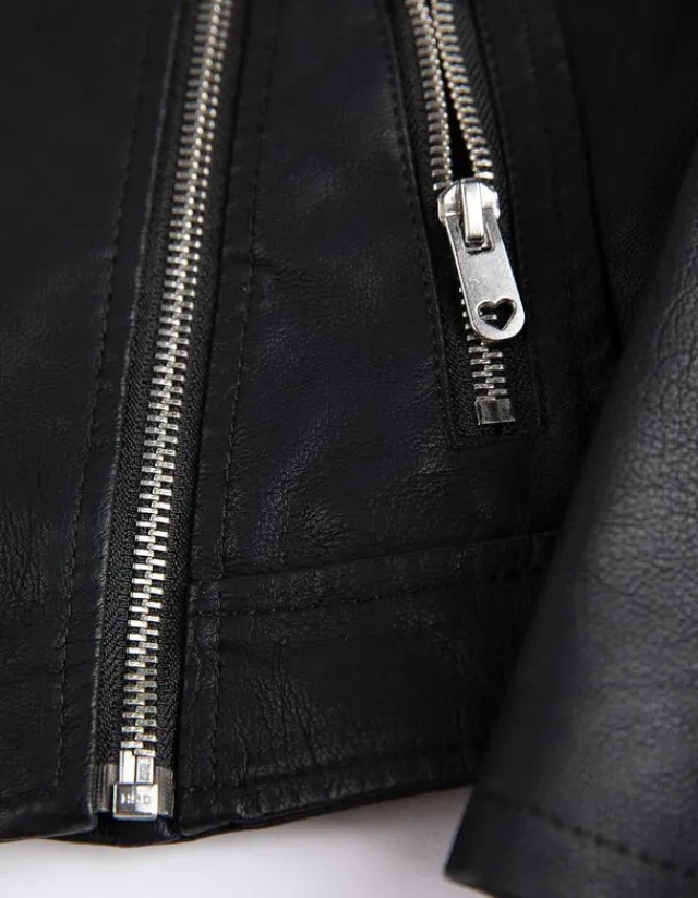 Hot Bikerjacke - Kunstleder - Kinder Mädchenkleidung