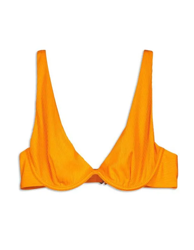 Online Bikinitop - Feinripp Damen Bademode