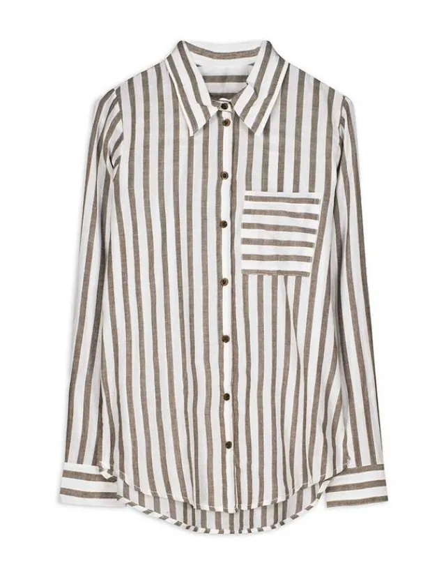 Fashion Bluse - Brusttasche - Damen Blusen