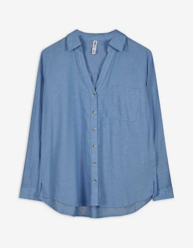 Outlet Bluse - Brusttasche - Damen Blusen