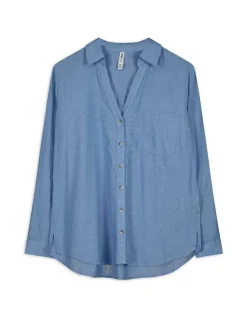 Outlet Bluse - Brusttasche - Damen Blusen