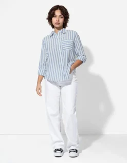 Sale Bluse - Brusttasche - Damen Blusen
