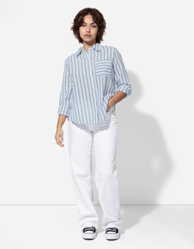 Sale Bluse - Brusttasche - Damen Blusen