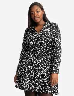 Hot Blusenkleid - Allover-Muster - Damen Kleider