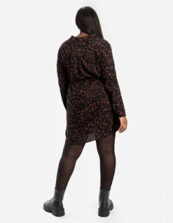 Fashion Blusenkleid - Allover-Muster - Damen Kleider