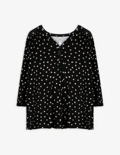 Fashion Blusenshirt - Allover-Print - Damen Langarmshirts