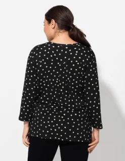 Fashion Blusenshirt - Allover-Print - Damen Langarmshirts