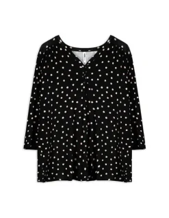 Fashion Blusenshirt - Allover-Print - Damen Langarmshirts