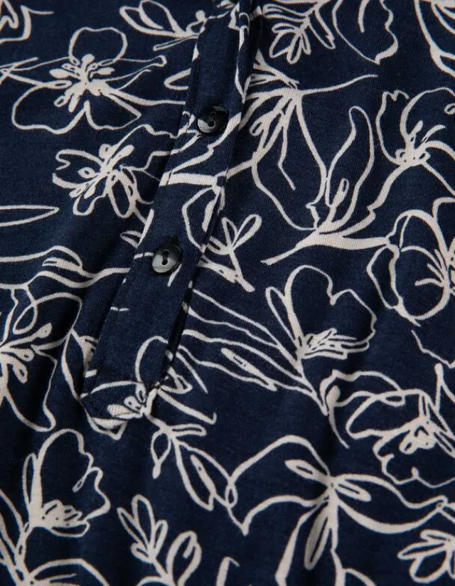 Clearance Blusenshirt - Allover-Print - Damen Langarmshirts