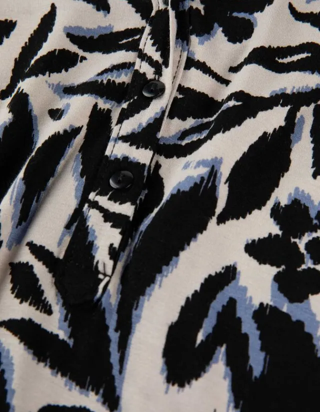 Fashion Blusenshirt - Allover-Print - Damen Langarmshirts