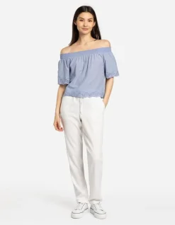 Outlet Blusenshirt - Carmen-Ausschnitt Damen Blusen