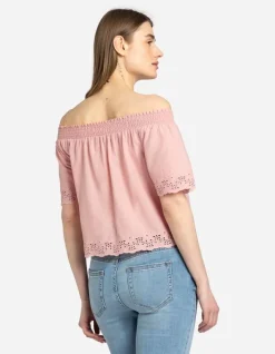 Outlet Blusenshirt - Carmen-Ausschnitt Damen Blusen