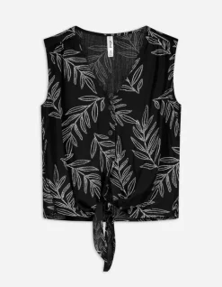 New Blusenshirt - Knotendetail Damen Tops