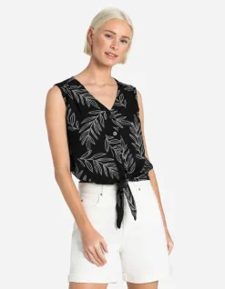New Blusenshirt - Knotendetail Damen Tops