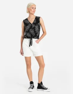 New Blusenshirt - Knotendetail Damen Tops