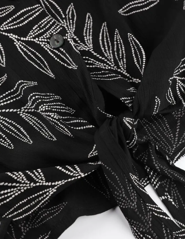 New Blusenshirt - Knotendetail Damen Tops