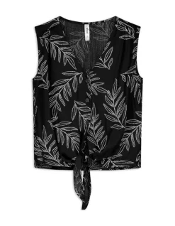 New Blusenshirt - Knotendetail Damen Tops