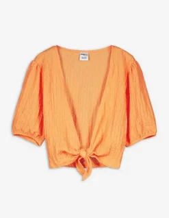 Hot Blusenshirt - Knotendetail Kinder Mädchenkleidung