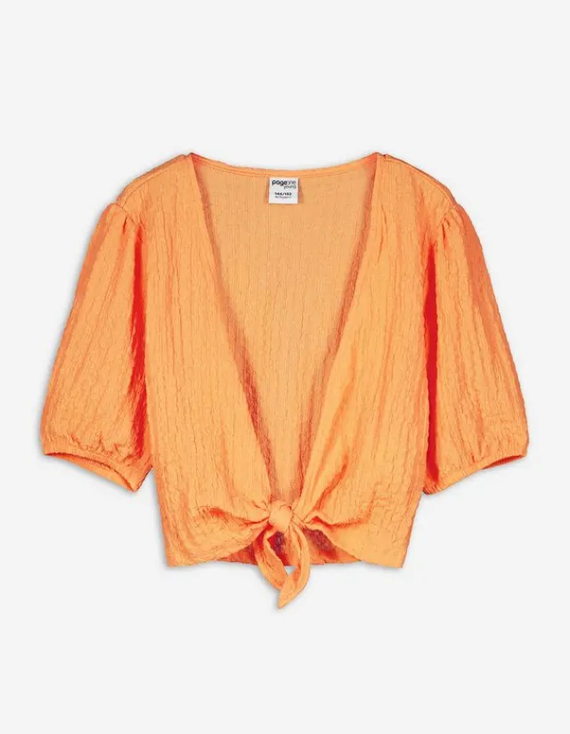 Hot Blusenshirt - Knotendetail Kinder Mädchenkleidung