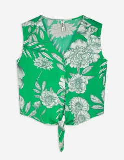 Hot Blusenshirt - Knotendetail Damen Tops