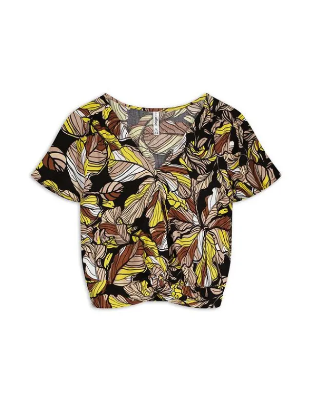 Fashion Blusenshirt - Wickeloptik Damen Blusen