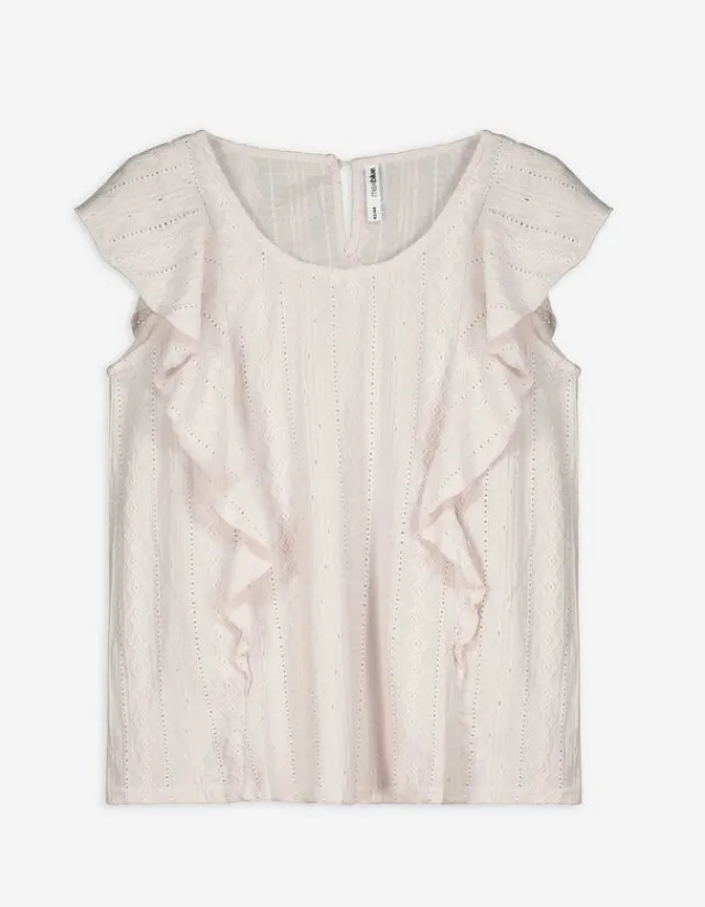 Hot Blusentop - Ärmel mit Volants Damen Tops