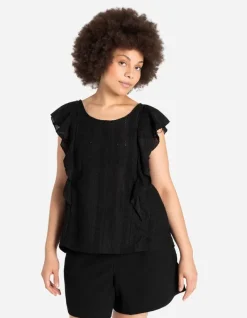 Hot Blusentop - &Auml;rmel mit Volants Damen Tops