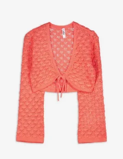 Fashion Bolero - Lochstrick Damen Strickjacken