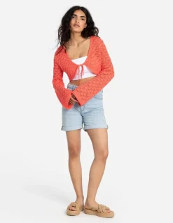 Fashion Bolero - Lochstrick Damen Strickjacken