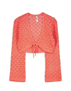 Fashion Bolero - Lochstrick Damen Strickjacken