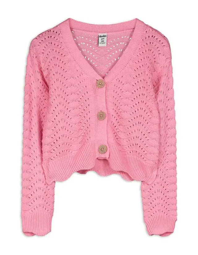 Discount Cardigan - Lochstrick - Kinder Mädchenkleidung