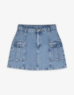 Outlet Cargorock - mid blue denim - Kinder Mädchenkleidung
