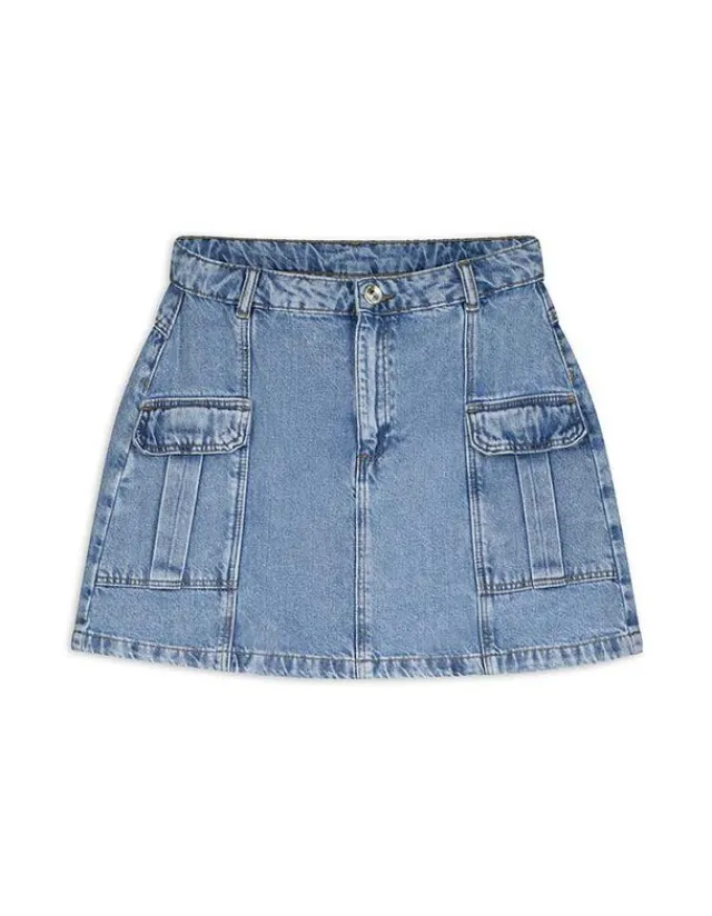 Outlet Cargorock - mid blue denim - Kinder Mädchenkleidung
