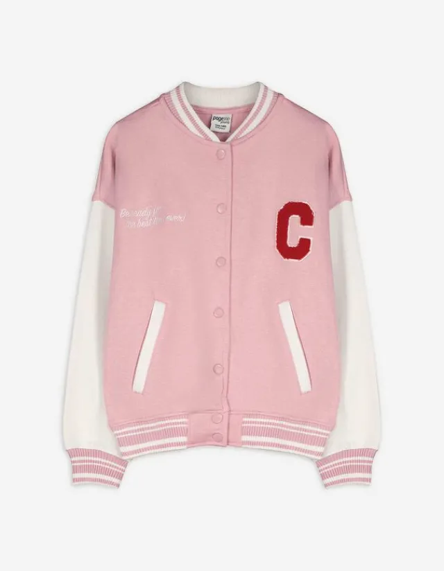 Online Collegejacke - Rückenprint - Kinder Mädchenkleidung