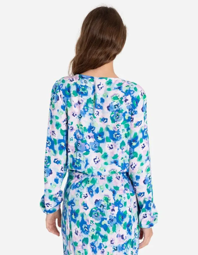 Fashion Cropped Langarmshirt - LENZING™ ECOVERO™ Damen Blusen
