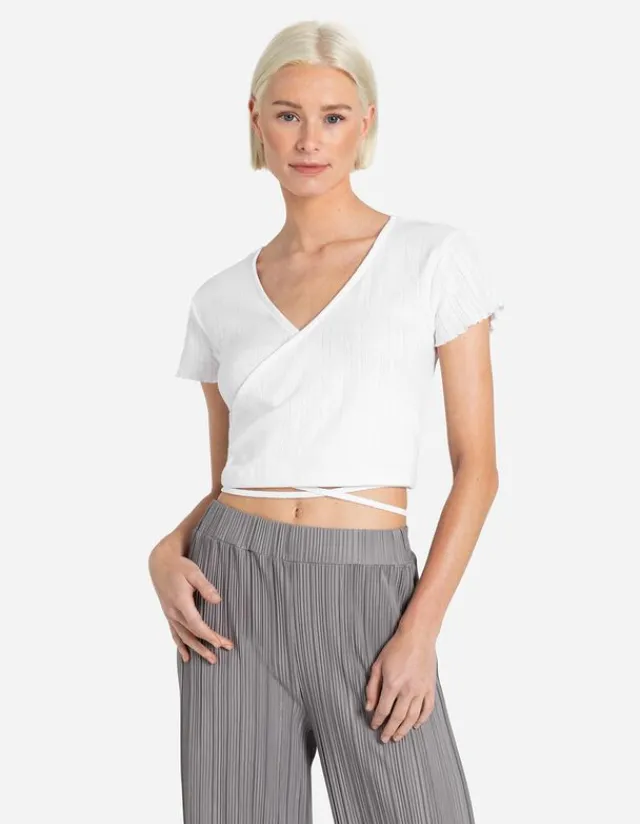Clearance Cropped Shirt - Schnürung Damen T-shirts