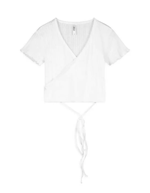 Clearance Cropped Shirt - Schnürung Damen T-shirts