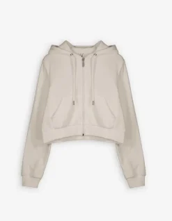 Online Cropped Sweatjacke - Kapuze mit Tunnelzug - Damen Sweatjacken