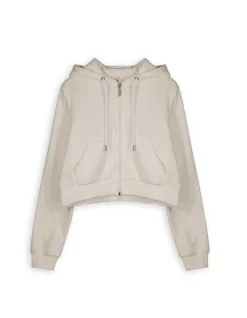 Online Cropped Sweatjacke - Kapuze mit Tunnelzug - Damen Sweatjacken