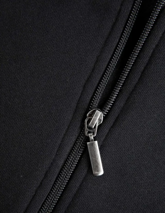 Outlet Cropped Sweatjacke - Kapuze mit Tunnelzug - Damen Sweatjacken