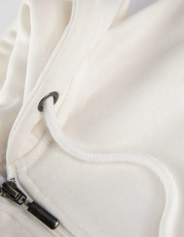 Online Cropped Sweatjacke - Kapuze mit Tunnelzug - Damen Sweatjacken