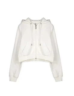 Online Cropped Sweatjacke - Kapuze mit Tunnelzug - Damen Sweatjacken