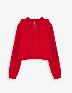 Best Cropped Sweatjacke - Kapuze mit Tunnelzug - Damen Sweatjacken