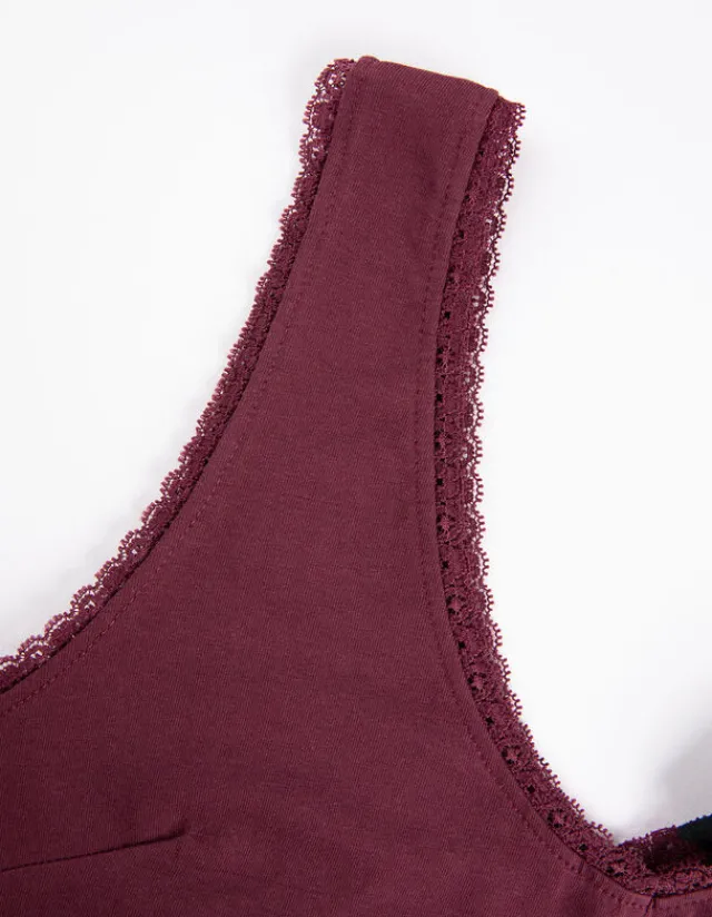 Best Cropped Top - Spitzenbesatz - Damen Tops