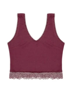 Best Cropped Top - Spitzenbesatz - Damen Tops
