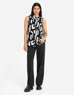 Sale Hemdbluse - Allover-Print - Damen Tops