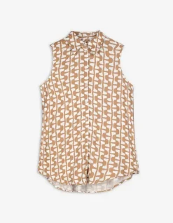 Best Hemdbluse - Allover-Print - Damen Tops