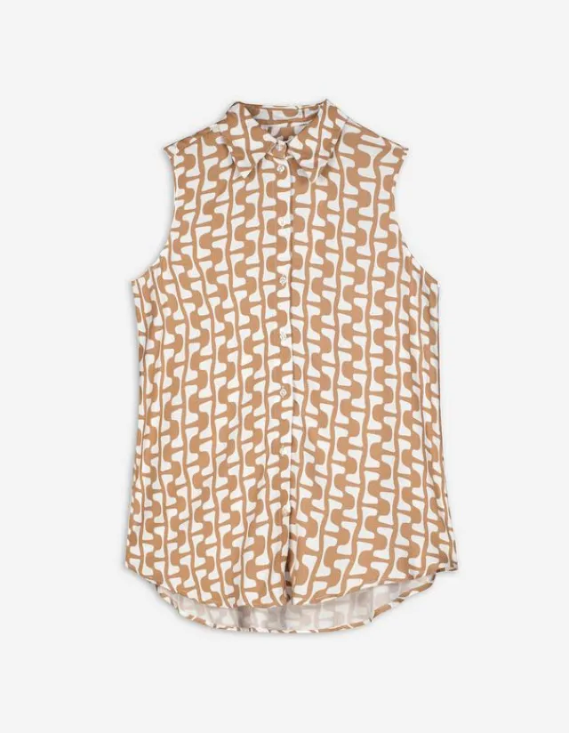 Best Hemdbluse - Allover-Print - Damen Tops